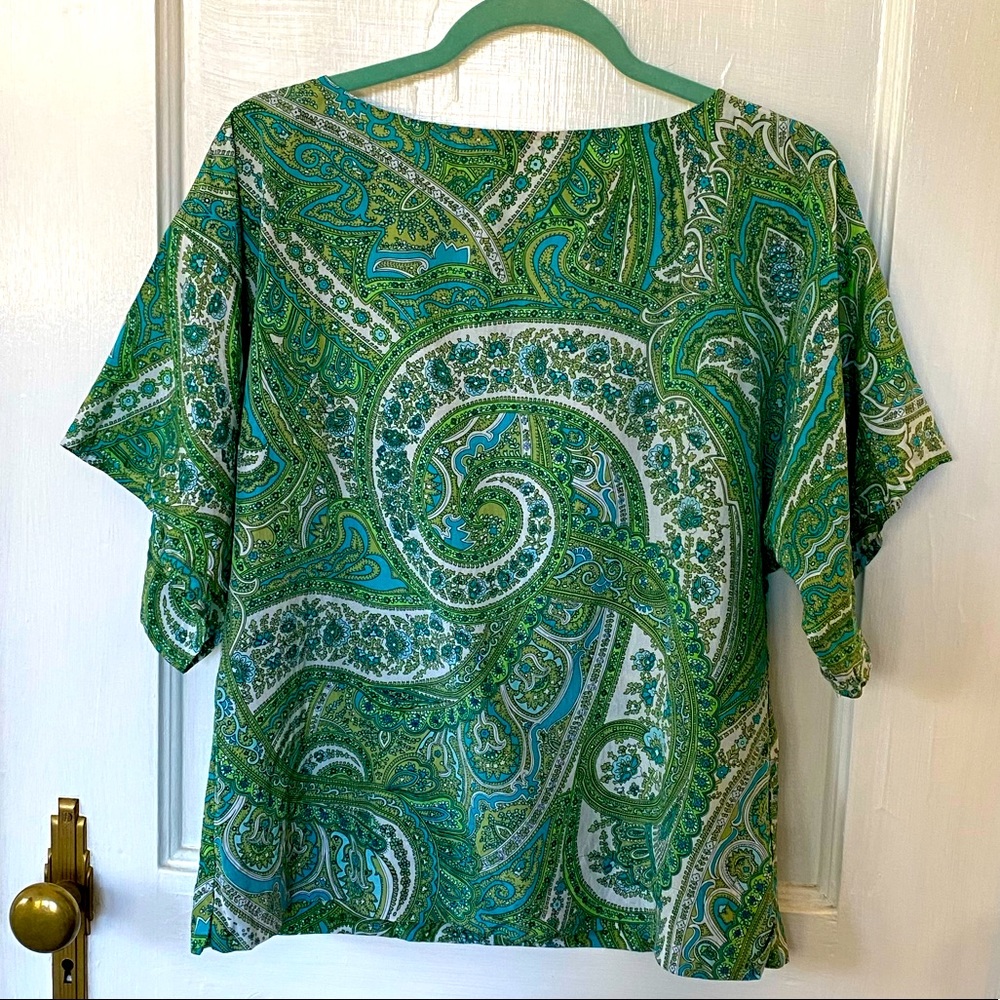 Talbots silk/cotton blend blouse, petite size small